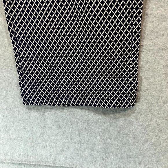 Mario‎ Serrani Roll Cuff Capri Pants Women's 2XL Navy Diamond Stretch Zip Fly - Picture 3 of 14
